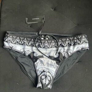 Versace silver baroque men’s swim wear